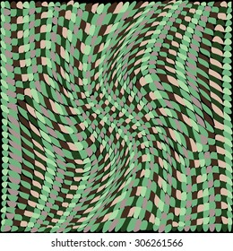 Crocodile skin pattern. Print with different geometric shapes. Colorful square pattern.