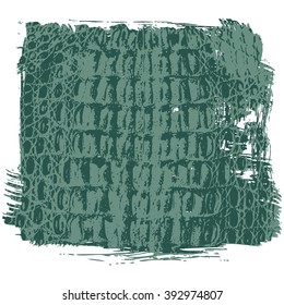 Crocodile Skin Texture. Illustration of  Hand Drawn Brush Stroke. Alligator Reptile Skin Texture For Your Design. Grunge Brush Texture. Fashionable print for textile, fabric, accessories or cover