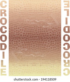 Crocodile skin texture and text 