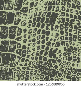 Crocodile skin. Vector texture. Imprint. Decorative background
