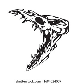 Crocodile Skull vector design artwork