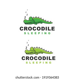 Diseño de un animal con el logotipo de sondeo de cocodrilo 