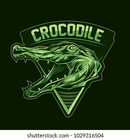 Crocodile Sports Logo Badge Vector