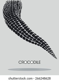 Crocodile tail - vector illustration