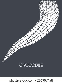 Crocodile tail - vector illustration