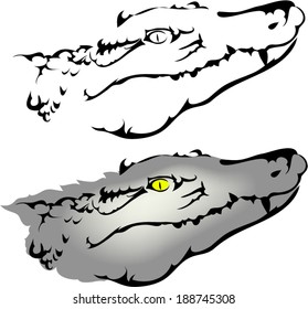Crocodile tattoo.vector