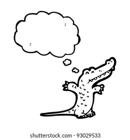 crocodile with thought bubble