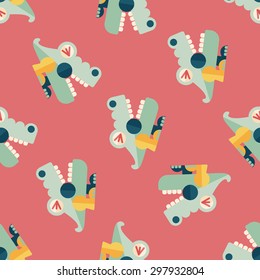 crocodile toy flat icon,eps10 seamless pattern background