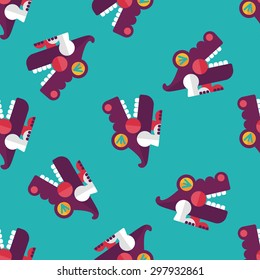 crocodile toy flat icon,eps10 seamless pattern background