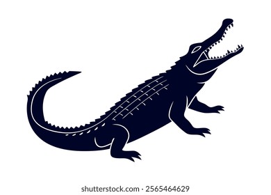 A Crocodile vector art illustration