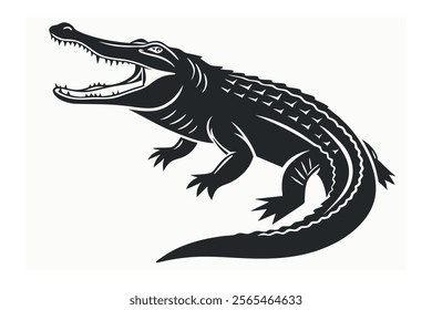 A Crocodile vector art illustration