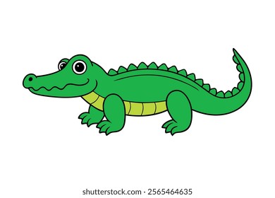 A Crocodile vector art illustration