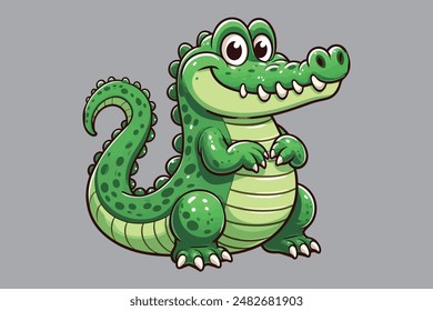 crocodile vector art silhouette illustration