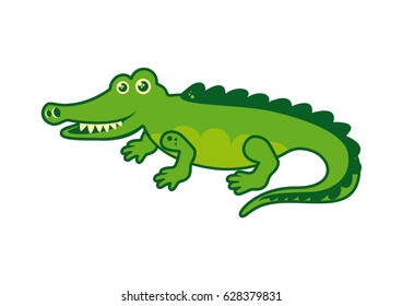 Crocodile Vector Cartoon Crocodile Green Crocodile Stock Vector ...