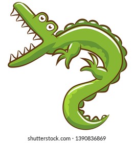 Crocodile vector clipart cartoon design