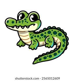 crocodile vector design illustration, crocodile icon, crocodile logo, crocodile sticker, animal design, very good as a sticker.