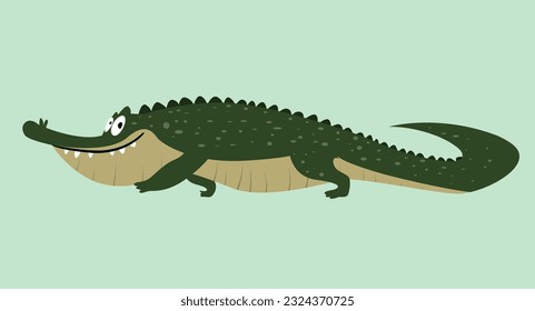 crocodile vector for drawing, book or t-shirt design