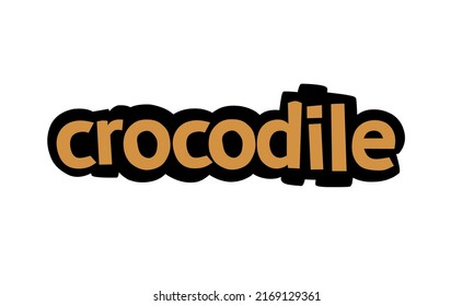 CROCODILE vector graffiti writing on white background