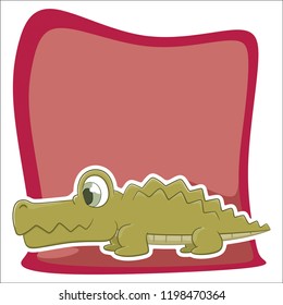 Crocodile Vector Hand Drawing Cartoon Illustration