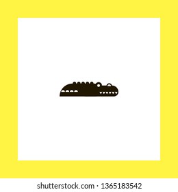 crocodile vector icon. flat design