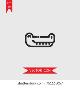 Crocodile vector icon, illustration symbol