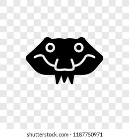 Crocodile vector icon isolated on transparent background, Crocodile transparency logo concept