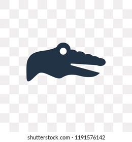 Crocodile vector icon isolated on transparent background, Crocodile transparency concept can be used web and mobile