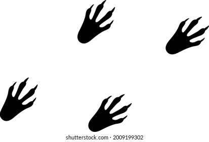 Crocodile Footprints　isolated vector illustration.