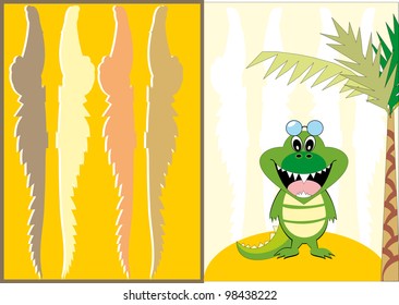 Crocodile, vector illustration