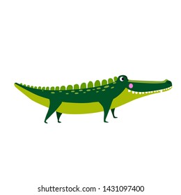 crocodile, vector illustration, children's ,cartoon style