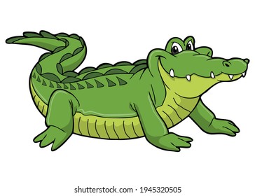 crocodile vector illustration,
isolated on white background.animals top view