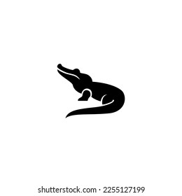 crocodile vector illustration for a logo,icon or symbol. crocodile silhouette