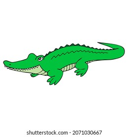 Crocodile Vector Illustrationisolated On White Backgroundtop Stock ...