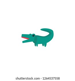 Crocodile vector isolated flat icon