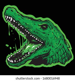 Krokodile Vektorillustration Logo Symbol Design Maskottchen