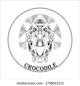 
crocodile vector logo on a white background