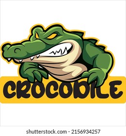 CROCODILE VECTOR FOR MASCOTT OR LOGO DESIGN LIKE GAMING TEAM