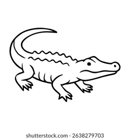 crocodile vector realistic line icon on white background
Vector line icon animal, wildlife
