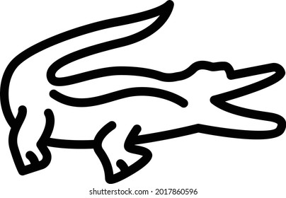 crocodile vector thin line icon