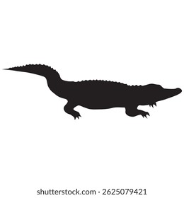 crocodile walking icon vector design