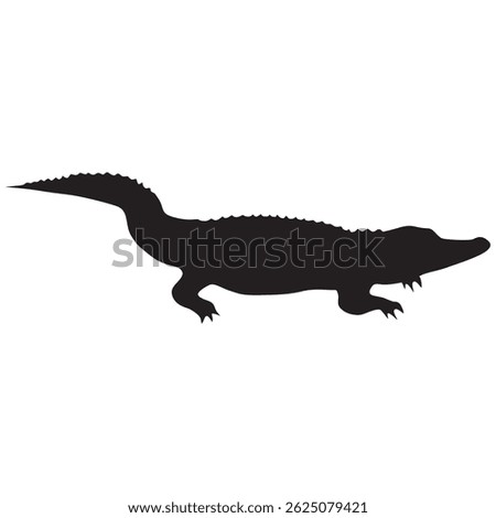 crocodile walking icon vector design