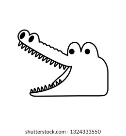 crocodile wild animal icon