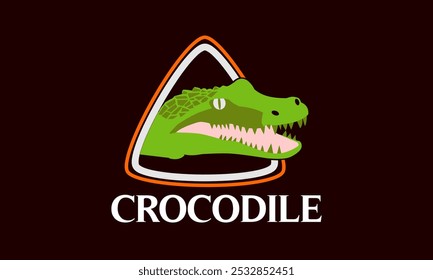  crocodilos, logotipo de crocodilo, logotipo animal, design de crocodilo, jurássico, mascote predador, mandíbulas