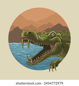 crocodiles in the lake inhabitants,animation crocodiles