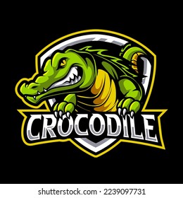 crocodiles mascot logo vector design illustration