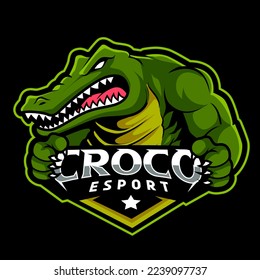 crocodiles mascot logo vector design illustration