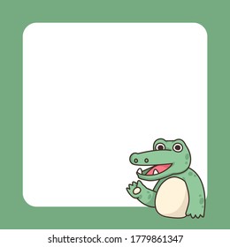 crocodiles notepad cute cartoon illustration