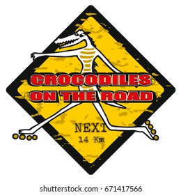 Crocodiles on the road