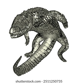 Crocodilia animal vector ilustration design template 