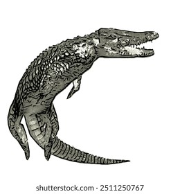Crocodilia animal vector ilustration design template 